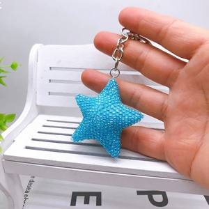 Dainty Women Handbag Charm Accessories Girls Bucket Bag Decoration Handmade Birthday Gift Tiny Seed Beads Cute <b>Star</b> Keychain - Product Image 2