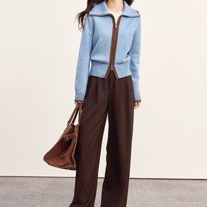 <span class=keywords><strong>Cardigan</strong></span> Casual Elegante da <span class=keywords><strong>Donna</strong></span> con <span class=keywords><strong>Zip</strong></span> e Colletto, Finiture a Contrasto e Logo Personalizzato - Product Image 6