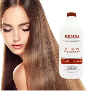 Keratin filled with formaldehyde restores and moisturizes colored and damaged hair