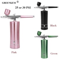 Pistola de Pulverización de Aire Comprimido de 22/28/38 PSI, Inyector de Oxígeno Facial, Kit de Mini Compresor de Aire para Hidratar y Limpiar, Pulverizador de Niebla Nano, Aerógrafo para Uñas