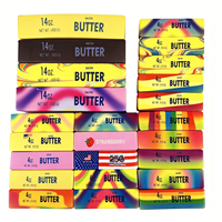 Jouet anti-stress personnalisé OEM en PU, imprimé intégral, en forme de bâton de beurre, à rebond lent, multi-styles, vente en gros d'usine