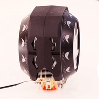 Refroidisseur de processeur à 4 caloducs RGB personnalisé pour boîtier d'ordinateur Dongguan, noir, DC 12V, prise en charge PWM 4 broches, roulement fluide en cuivre et aluminium