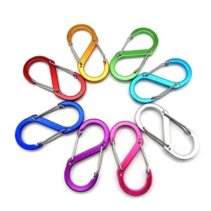 Yyx Bán Buôn Tùy Chỉnh Chất Lượng Cao Bền Ngoài Trời S Hình Dạng Kim Loại Carabiner Đầy Màu Sắc Móc Carabine Clip Kim Loại Snap Hook