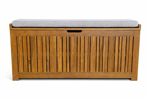 Solid Acacia Wood Patio <b>Bench</b> Storage Box With <b>Cushion</b> <b>For</b> <b>Garden</b> And Outdoor Furniture High Quality - Product Image 4