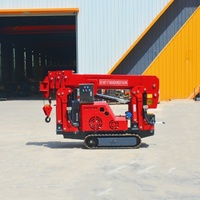 Mini-grue araignée compacte, équipement de levage hydraulique à flèche télescopique, alimentation diesel/électrique, hauteur de levage 6,5 m
