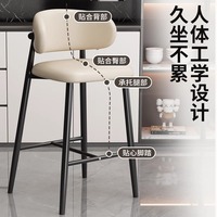Martian Light Tabouret de bar moderne de luxe avec cadre en fer Dossier en bois Garantie de 3 ans-Mobilier de bar pour usage domestique ou commercial