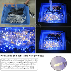 Toprex nhà máy bán buôn IP65 ngoài trời ấm trắng dẫn cao su chuỗi đèn cho con đường thương mại thiết kế chống thấm nước - Product Image 5