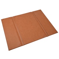 Porte-menus Yimi Yimi-22080203 en cuir PU multicolores, 3 pages continues, couverture plate, 4,25*14, pour restaurants et cafés.
