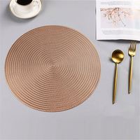 K1363 Sets de table ronds en PVC ajouré pour restaurant, dessous de plat anti-chaleur, napperons de table en PVC
