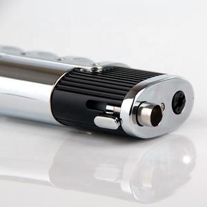 2025 nouveau design trois flammes métal rechargeable coupe-vent triple allume-cigare pas cher avec poinçon - Product Image 2