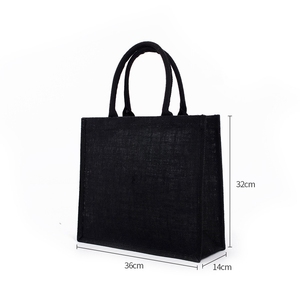 Vente en gros Sac fourre-tout en <span class=keywords><strong>toile</strong></span> <span class=keywords><strong>de</strong></span> <span class=keywords><strong>jute</strong></span> écologique Sac <span class=keywords><strong>de</strong></span> plage à provisions noir laminé Sacs en <span class=keywords><strong>toile</strong></span> <span class=keywords><strong>de</strong></span> <span class=keywords><strong>jute</strong></span> personnalisés Sacs à main pour femmes avec fermeture éclair Sacs - Product Image 3