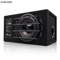 Subwoofers para Coche de Bajos Profundos Altavoz Subwoofer SVC de 8 Pulgadas RMS 200W Caja Acústica Subwoofer Activo para Coche Sonido para Automóvil