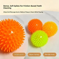 Nouvelle balle à mâcher couineuse pour chien 2026, jouet à picots en TPR, durable et élastique, pour le massage des gencives et le nettoyage des dents, idéal pour la dentition des chiots