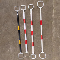Barrera de Seguridad Retráctil de Plástico Plegable para Carreteras, Cono de Advertencia, Barra de Conexión, Postes de Barrera Reflectantes de Tráfico ABS