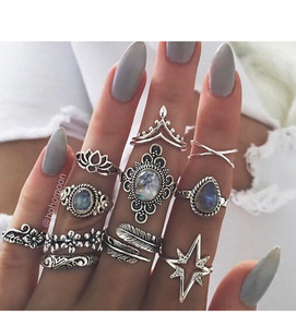 Anillo de plata con diseño para mujer, joyería sencilla a la moda, <span class=keywords><strong>anillos</strong></span> apilables chapados en oro, con estilo - Product Image 2