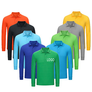 高品质定制徽标涤纶长袖 Polo 衫数码印花工作服，适合促销礼品 - Product Image 2