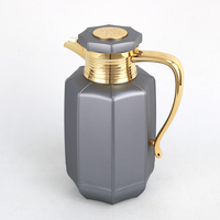 Nouveau corps en plastique sans BPA or gris 1.0 litres flacon de revêtement en verre pot à vide arabe