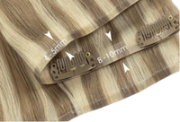 Extensions de cheveux chinois Remy invisibles en PU sans couture à clipser, 100 % cheveux humains, 10-30 pouces, double trame machine, double tirage