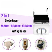 Appareil d'épilation au laser diode picoseconde multifonctionnel 2 en 1, 3 longueurs d'onde 755 808 1064 nm