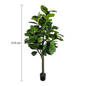 210cm <strong>Artificial</strong> Fiddle <strong>Fig</strong> Tree Faux Ficus Lyrata <strong>Artificial</strong> Greenery Bonsai <strong>Plant</strong> for Home Garden Decoration - Product Image 3