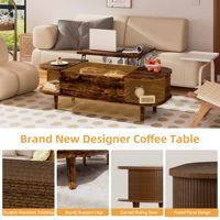 Table basse moderne en métal avec plateau relevable, 3 tiroirs coulissants, rangement caché pour les petits espaces