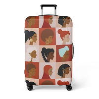 Belle housse de voyage en spandex imprimé valise crâne valise de protection housse de bagage personnalisée tissu noir écologique