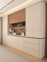 Buffet en bois massif de haute qualité avec grand espace de rangement, table d'appoint pour salon et cuisine, armoire de rangement avec tiroirs et portes