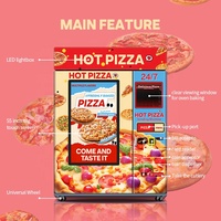 Distributeur automatique de pizzas Haloo entièrement automatique avec SDK, capacité de 48 à 80 pièces, certifié CE ROHS FCC