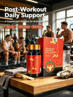 Erkekler İçin Geleneksel Bitkisel Karışım Premium Kalite Ginseng Geyik Boynuzu İstiridye Efervesan Tabletleri Şişe Başına 60 Tablet