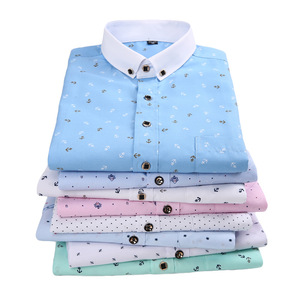 Nuova <span class=keywords><strong>camicia</strong></span> da <span class=keywords><strong>uomo</strong></span> stampata <span class=keywords><strong>a</strong></span> maniche lunghe in versione coreana camicie versatili <span class=keywords><strong>a</strong></span> <span class=keywords><strong>quadri</strong></span> <span class=keywords><strong>Slim</strong></span> Fit - Product Image 2