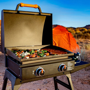 <span class=keywords><strong>Barbecue</strong></span> au propane pour le camping, combo gril et plaque chauffante, <span class=keywords><strong>barbecue</strong></span> au gaz pliable, <span class=keywords><strong>2</strong></span> brûleurs, plaque chauffante au gaz - Product Image 3