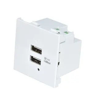 Manufacture NEPCI 50x50MM USB charger module XJY-USB-59-AA dual ports USB power socket outlet 5V/4.2A