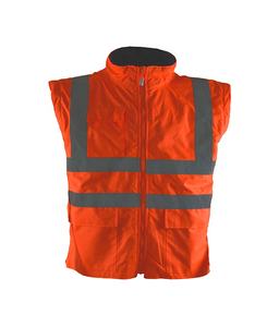 Parka de dos tonos 5 en 1 de <span class=keywords><strong>alta</strong></span> <span class=keywords><strong>visibilidad</strong></span> para hombre, logotipo personalizable, características impermeables - Product Image 3