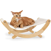 Meubles pour animaux de compagnie balançoire en bois chat lit en carton chat lit bois ondulé chat planche à gratter pour petit moyen intérieur