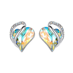 Fashion Rhinestone <b>Crystal</b> Jewellery <b>Earrings</b> Classic Heart of the Ocean White Gold Plated 12 Month Birthstone <b>Stud</b> <b>Earrings</b> - Product Image 2