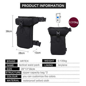 Sac de jambe tactique Molle personnalisé, imperméable, sac de taille pour hommes, pour les sports de plein air, le cyclisme, la chasse, le sac de cyclisme, les sacs de jogging - Product Image 5