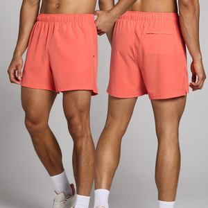 Custom Logo Embroidery Summer Drawstring Washed Outdoor Activities <b>Running</b> Gym <b>Shorts</b> <b>With</b> Compression <b>Liner</b> Inseam Unlined - Product Image 1