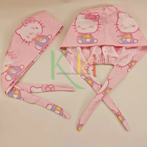 Nuovi Cappelli da Infermiera Rosa con Fodera in Raso, Berretti Chirurgici per Uomini con <span class=keywords><strong>Capelli</strong></span> Corti, Cappelli da Medico con Laccetti Posteriori, Stampa con Personaggi dei Cartoni Animati - Product Image 1