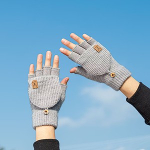 Guantes de Lana Tejida con Diseño de Asta de Ciervo, Medios Dedos, Elásticos, Cálidos, con Pantalla Táctil, para Hombre, Otoño Invierno - Product Image 4