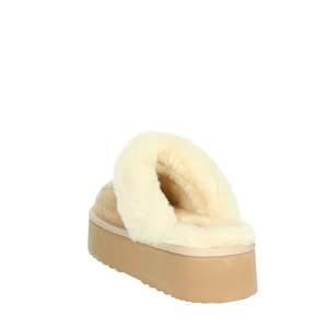 Zapatillas de casa para mujer Laura Biagiotti 8880 beige, forradas de suave forro polar, cómodas para interiores - Product Image 2