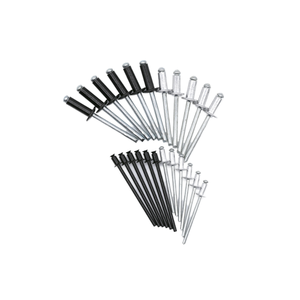 Rivets aveugles à tête cylindrique ouverte en acier et aluminium non revêtu, norme DIN7337, grade 4.8 et grade 6.8 - Product Image 1