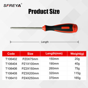 Duitse stijl titanium pozidriv schroevendraaier met niet-magnetische sleutel voor industrieel gebruik SFREYA T1064 - Product Image 5