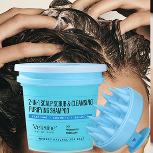 Shampoo Massaggiante per il Cuoio Capelluto, Detergente Lenitivo, Prodotti per la Cura dei <span class=keywords><strong>Capelli</strong></span> Rinfrescanti, Scrub e Shampoo 2-in-1 al <span class=keywords><strong>Sale</strong></span> Marino - Product Image 1