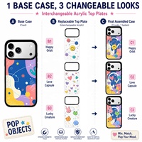 Funda Magnética 3 en 1 Desmontable Personalizada para iPhone 18 17 16 15 14, Carcasa Transparente de PC con Impresión Personalizada