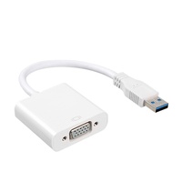 Adaptor USB3.0 1080P Berkualitas Tinggi, Konverter USB ke VGA untuk Monitor Laptop dan Proyektor