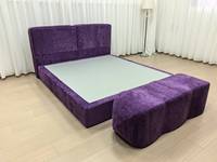 Sommier de lit compressé violet sur mesure, tailles double, queen et king, base de lit compacte pour maisons, hôtels et gîtes