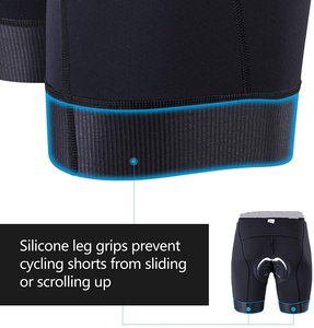 CAMPIONE GRATUITO <span class=keywords><strong>Pantaloncini</strong></span> Imbottiti Unisex Taglie Forti con Imbottitura in Schiuma 4D/3D Antiscivolo per Ciclismo <span class=keywords><strong>MTB</strong></span> - Product Image 5