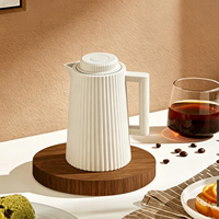 Nuevo Termo Portátil de Plástico sin BPA de 0.65L/1L, Tetera, Cafetera al Vacío con Revestimiento de Vidrio, Forma de Diamante, Frasco de Doble Pared