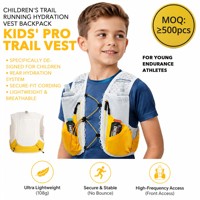 Gilet de course en nylon pour enfants, léger et réglable, avec poche à eau de 1,5 L, pour garçons et filles, sports de plein air