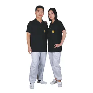 antistatic short-sleeved T-shirt for cleaning room protective clothing standard sleeved T shirt